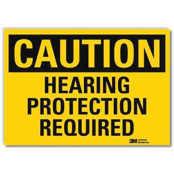 Lyle Safety Sign, Hearing Protection, 14in.W - U4-1392-RD_14X10
