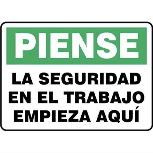 Accuform SAFETY SIGN THINK  ON THE JOB SHMGNF980VS - SHMGNF980VS