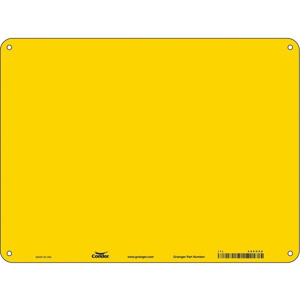 Condor Blank Sign, 24" W, 18" H, No Text, Plastic, Yellow - 486U66