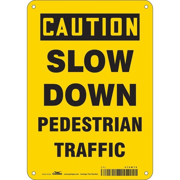 Condor Safety Sign, 10 in Height, 7 in Width, Aluminum, Horizontal Rectangle, English, 476M76 - 476M76