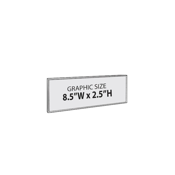 Azar Displays Clear Acrylic Wall Sign Holder Frame 8.5" x 2.5", Landscape, 10-Pack - 122018