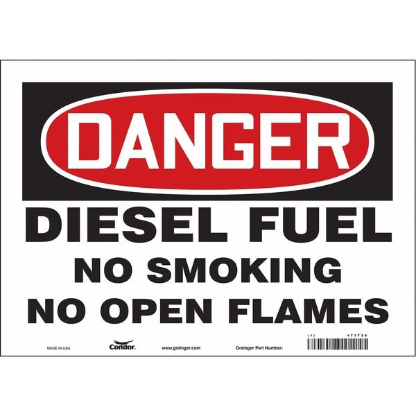 Condor No Smoking Sign, 10" H, 14 in W, Vinyl, Horizontal Rectangle, English, 473T28 - 473T28