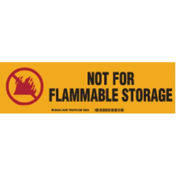 Brady Label, 3 1/2 in H, 12 in W, Polyester, Vertical Rectangle, English, 60297 - 60297