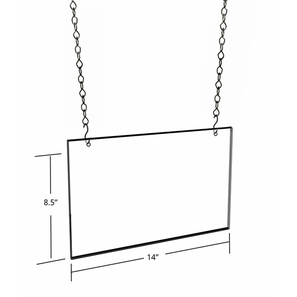 Azar Displays 14"W x 8.5"H Hanging Poster Frame, PK4 - 172706