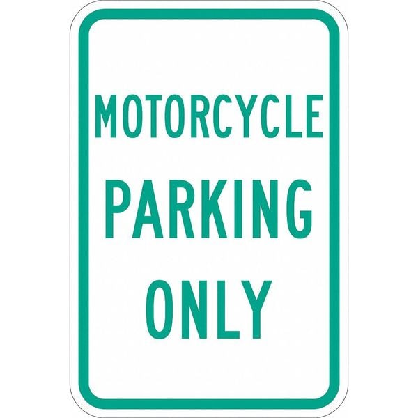 Lyle Motorcycle Parking Sign, 18" x 12, T1-1037-DG_12x18 - T1-1037-DG_12X18