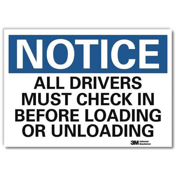 Lyle Notice Sign, 10 in H, 14 in W, Aluminum, Horizontal Rectangle, English, U5-1039-RD_14X10 - U5-1039-RD_14X10