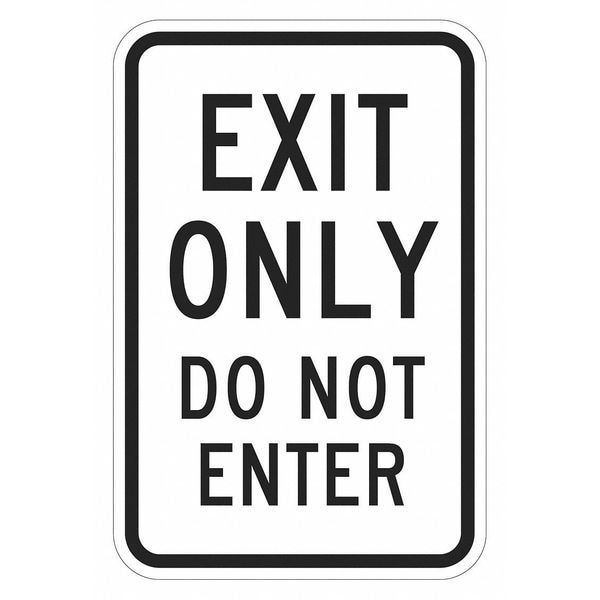 Lyle Exit Sign For Parking Lots, 18 in H, 12 in W, Aluminum, Vertical Rectangle, T1-1910-HI_12x18 - T1-1910-HI_12X18
