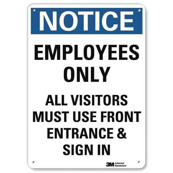 Lyle Notice Sign, 10 in H, 7 in W, Aluminum, Horizontal Rectangle, English, U5-1192-RA_7X10 - U5-1192-RA_7X10