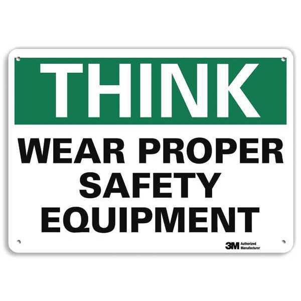 Lyle Safety Sign, 7 in Height, 10 in Width, Aluminum, Vertical Rectangle, English, U7-1349-RA_10X7 - U7-1349-RA_10X7