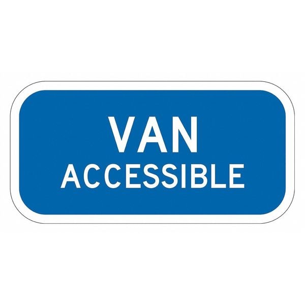 Lyle Van Accessible Parking Sign, 6" x 12, T1-2810-DG_12x6 - T1-2810-DG_12X6