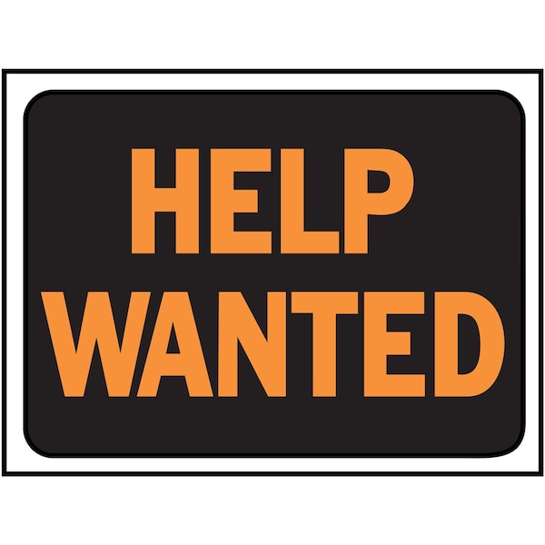 Hy-Ko Help Wanted Sign 8.5" x 12.5", 10PK - A00017