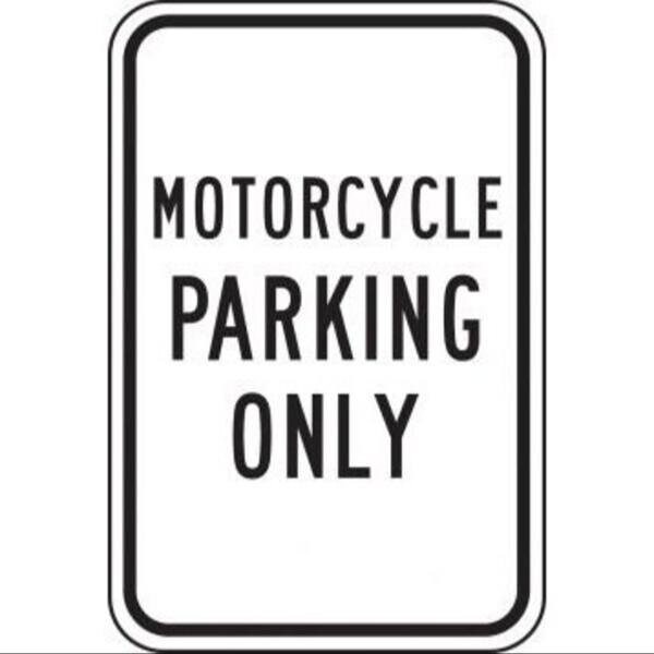 Accuform Safety Sign MOTORCYCLE PARKING ONLY MVHR412VS - MVHR412VS