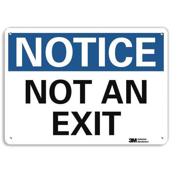 Lyle Exit Sign, Recycled Aluminum, 14" W, 10" H, Not An Exit, White - U5-1430-RA_14X10