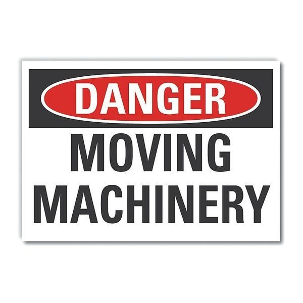 Lyle Danger Sign, 5 in Height, 7 in Width, Reflective Sheeting, Horizontal Rectangle, English - LCU4-0385-RD_7X5