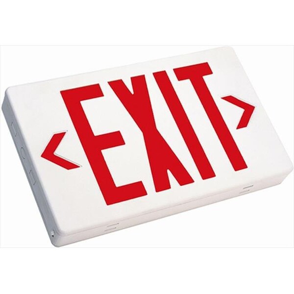 Wesco Wesco XT-RW-EM LED Exit Sign  Red Letter - White Housing - XT-RW-EM