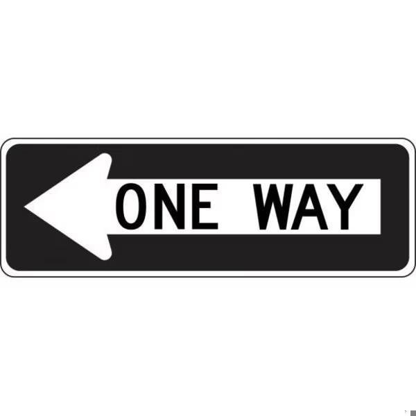 Accuform LANE GUIDANCE SIGN ONE WAY IN LEFT MR61LDP - MR61LDP