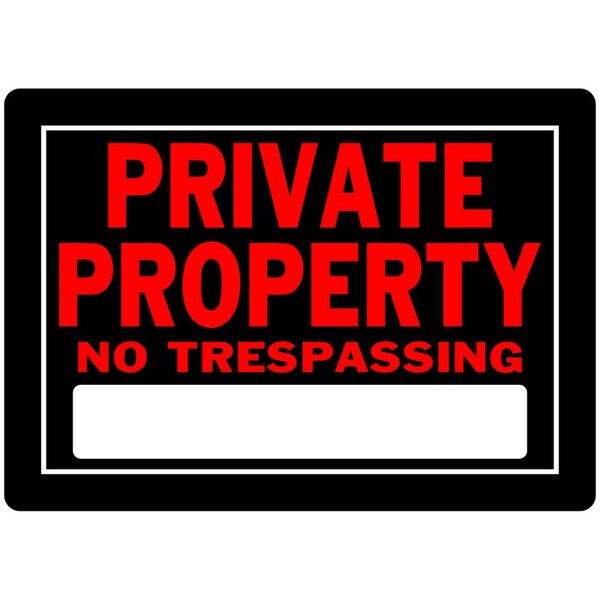 Hillman HILLMAN English Black No Trespassing Sign 10 in. H X 14 in. W - 840147