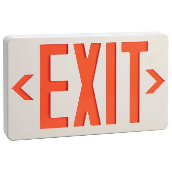 Lumapro LUMAPRO Thermoplastic LED Exit Sign with Battery Backup, 6CGL5 - 6CGL5