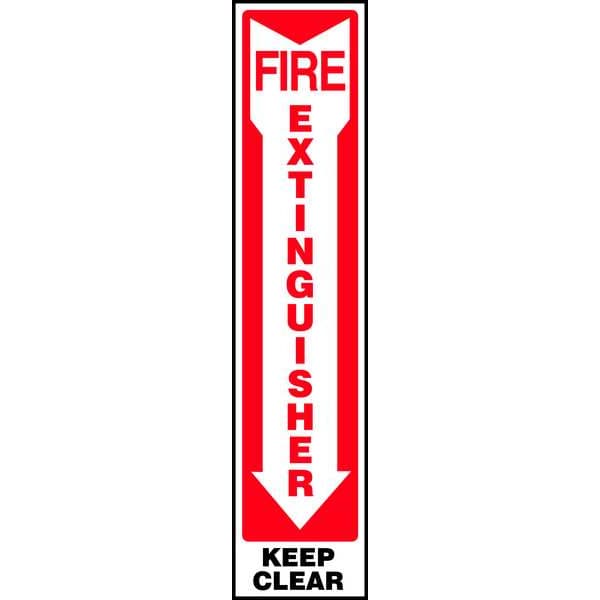 Accuform Fire Extinguisher Sign, 18X4", AL, ENG - MFXG584VA