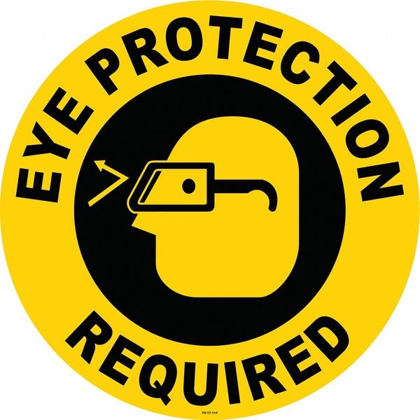 Stranco Anti-Slip Floor Sign, 17 in H, 17 in W, Vinyl, Circle, English, FS-17-114 - FS-17-114