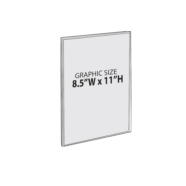 Azar Displays 8.5"W x 11"H Sign w/ Adhesive Tape, PK10 - 122021