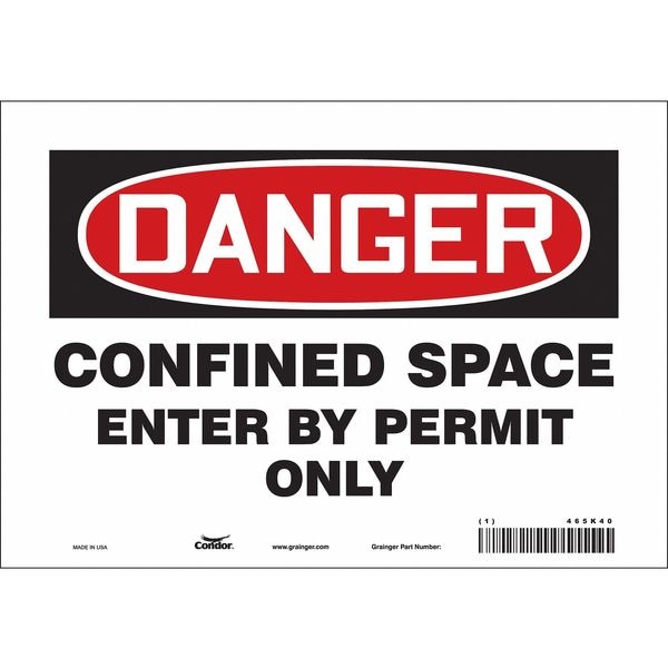 Condor Safety Sign, 7 in Height, 10 in Width, Vinyl, Vertical Rectangle, English, 465K40 - 465K40