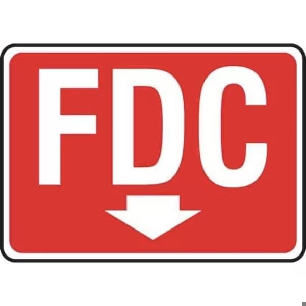 Accuform FDC REFLECTIVE SIGN FIRE DEPARTMENT MLFX901GF - MLFX901GF