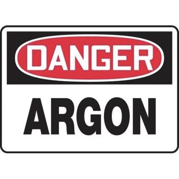 Accuform OSHA DANGER SAFETY SIGN ARGON 7 X MCHL166VS - MCHL166VS