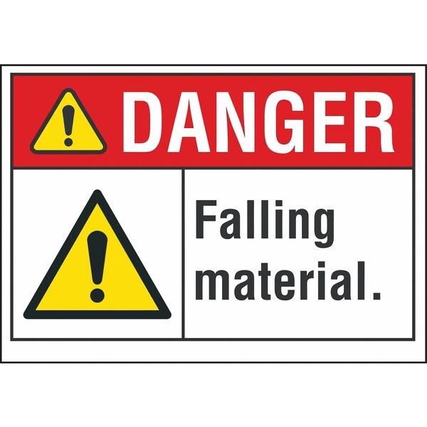 Lyle Danger Sign, 5 in H, 7 in W, Reflective Sheeting, Horizontal Rectangle, English, LCU4-0072-RD_7X5 - LCU4-0072-RD_7X5