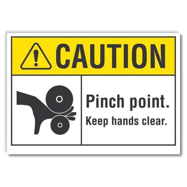 Lyle Caution Sign, 3 1/2 in Height, 5 in Width, Reflective Sheeting, Horizontal Rectangle, English - LCU3-0106-RD_5X3.5