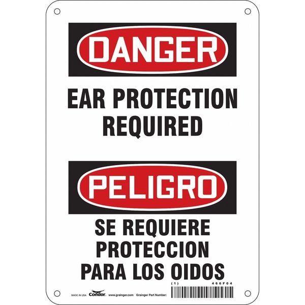 Condor Safety Sign, 7" W, 10" H, 0.055" Thickness, 466F04 - 466F04