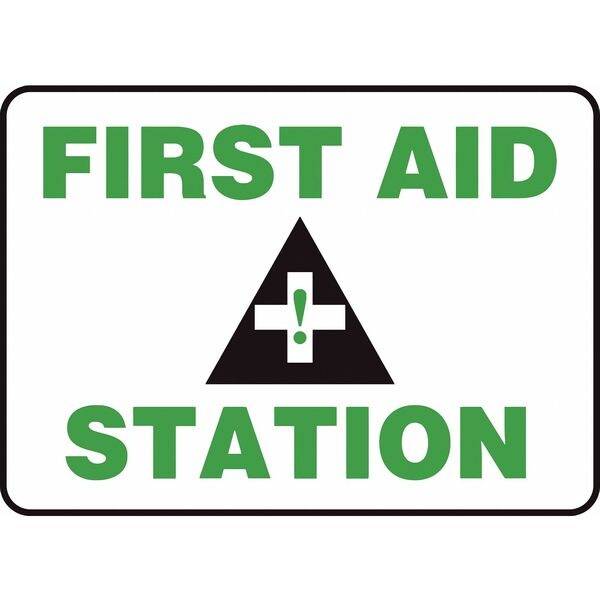 Accuform First Aid Station, 14" W x 10" H, Rectangle, Plastic, MFSD960VP - MFSD960VP