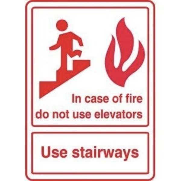 Accuform ANSI SAFETY SIGN IN CASE OF FIRE DO MEXT415VP - MEXT415VP