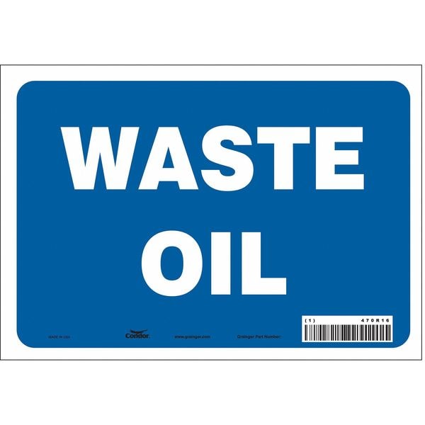 Condor Safety Sign, 7 in Height, 10 in Width, Vinyl, Vertical Rectangle, English, 470R16 - 470R16
