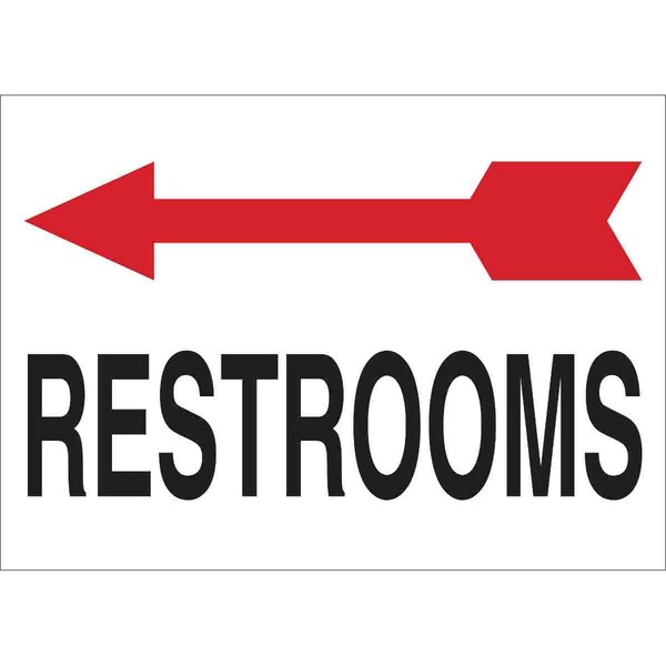 Brady Restrooms, 14" W x 10" H, Rectangle, Plastic, 47551 - 47551
