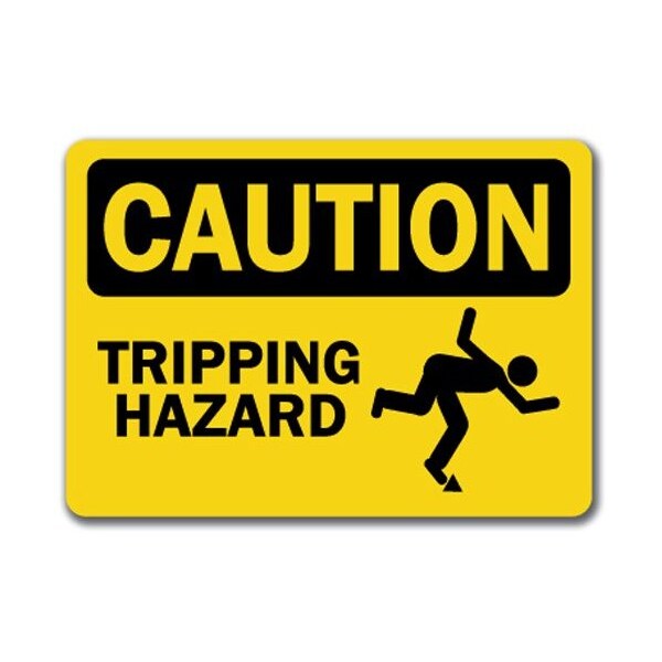 Signmission Caution Sign-Tripping Hazard-10in x 14in OSHA Safety Sign, 14" H, CS-Tripping Hazard - CS-TRIPPING HAZARD