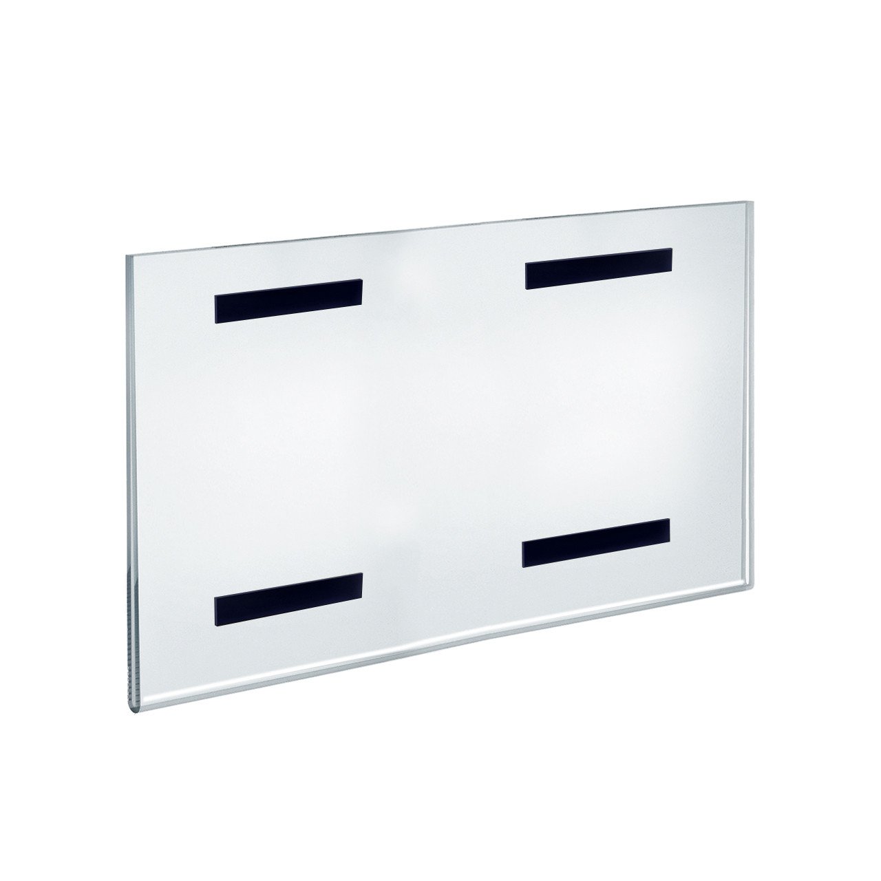 Azar Displays Clear Acrylic Magnet Back Sign Holder Frames 17" W x 11" H - Horizontal / Landscape, 10-Pack - 129937