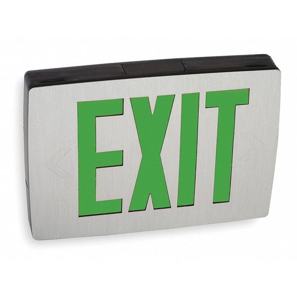 Lithonia Lighting Exit Sign, Black, 1 Face(s), LED, Universal Mount, Not Battery Powered - LQC 1 G