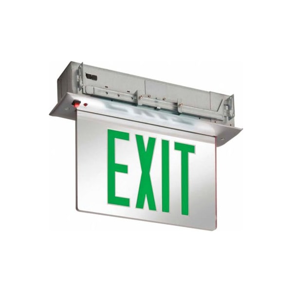 Acuity Brands Lighting Lithonia Lithonia Lighting - LED Edge-Lit Exit Sign Green - EDGR 2 GMR EL M4