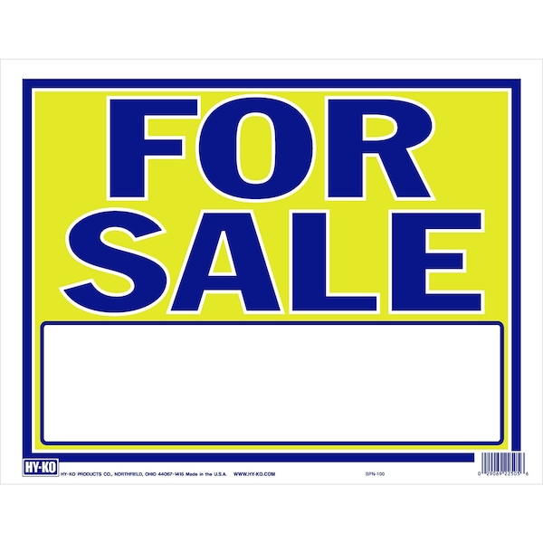 Hy-Ko For Sale Neon Sign 14.5" x 18.5", 5PK - A22505