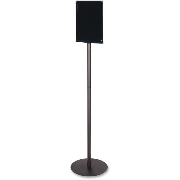 Deflecto Magnetic Sign Stand, Dual Sided, 13"x13"x56", BK - DEF692056