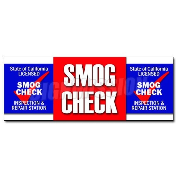 Signmission SMOG CHECK DECAL sticker auto automotive pollution car inspection, D-24 Smog Check - D-24 SMOG CHECK