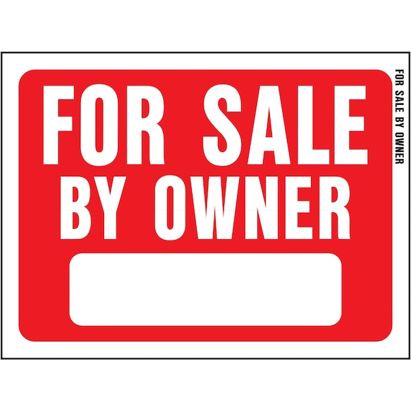 Hy-Ko For Sale By Owner Sign 8.5" x 12", 10PK - A20604