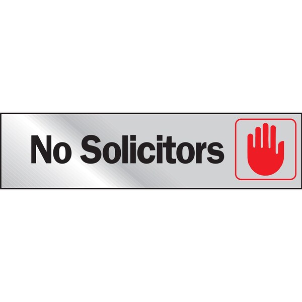 Hy-Ko 2X8 No Solicitors Sign 2" x 8", 10PK - A00473