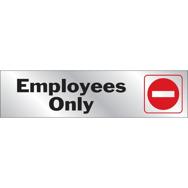 Hy-Ko 2X8 Employees Only Sign 2" x 8", 10PK - A00476