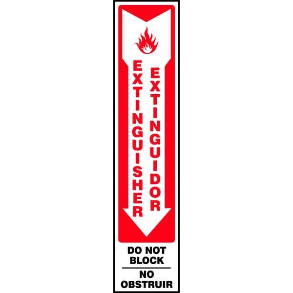 Accuform Spanish-Bilingual Fire Extinguisher Sign, 18 in Height, 4 in Width, Aluminum, Rectangle - SBMFXG934VA
