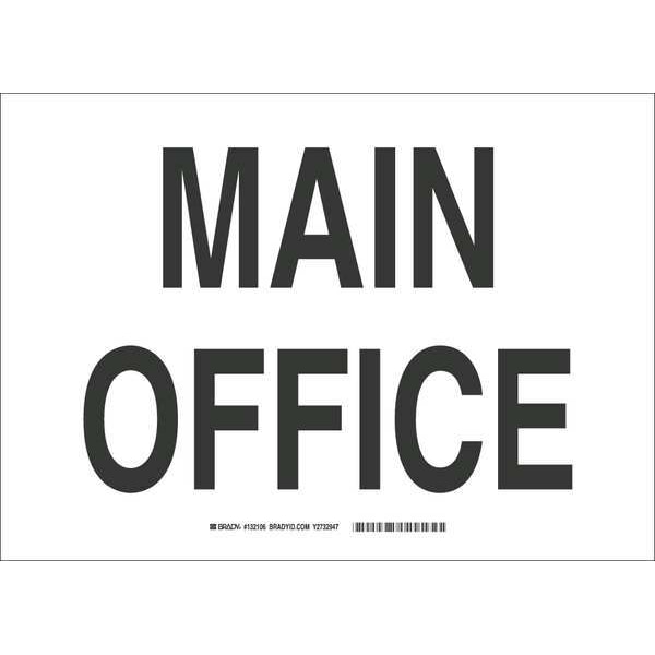 Brady Main Office, 14" W x 10" H, Rectangle, Fiberglass, 132106 - 132106