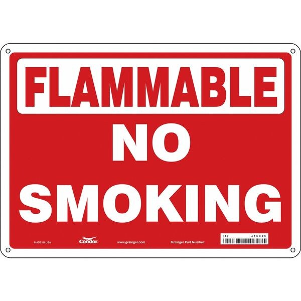 Condor No Smoking Sign, 10" H, 14 in W, Horizontal Rectangle, English, 473N55 - 473N55