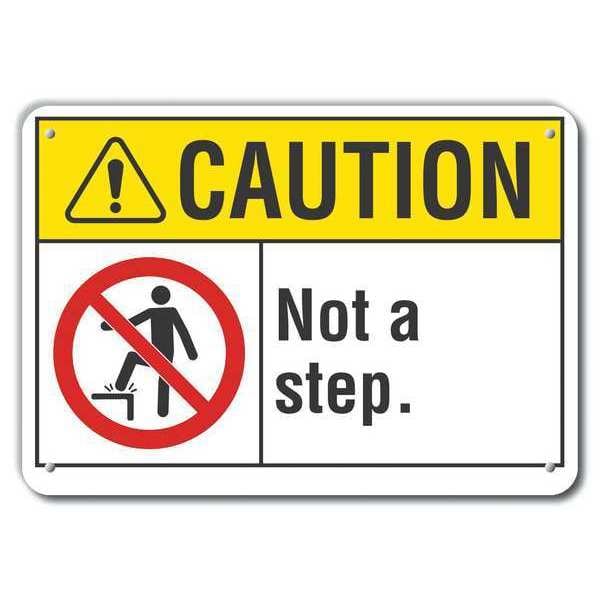 Lyle Caution Sign, 7 in H, 10 in W, Plastic, Vertical Rectangle, English, LCU3-0085-NP_10x7 - LCU3-0085-NP_10X7