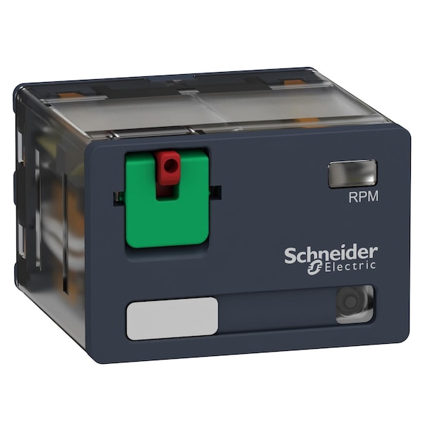 Relevador Power plug-in de Schneider Electric, 15 A, 4 contactos normalmente abiertos, con indicador luminoso, 230V AC Coil Volts, 4 contactos normalmente cerrados - RPM42P7